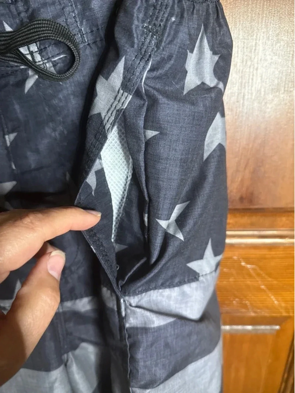 Men’s Kanu American flag black and gray swim shorts XL